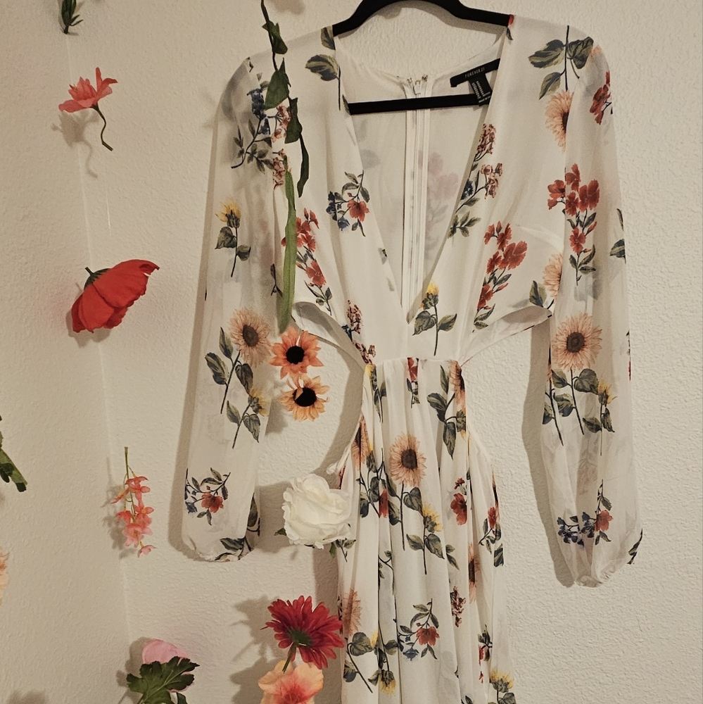 Long sleeve floral dress